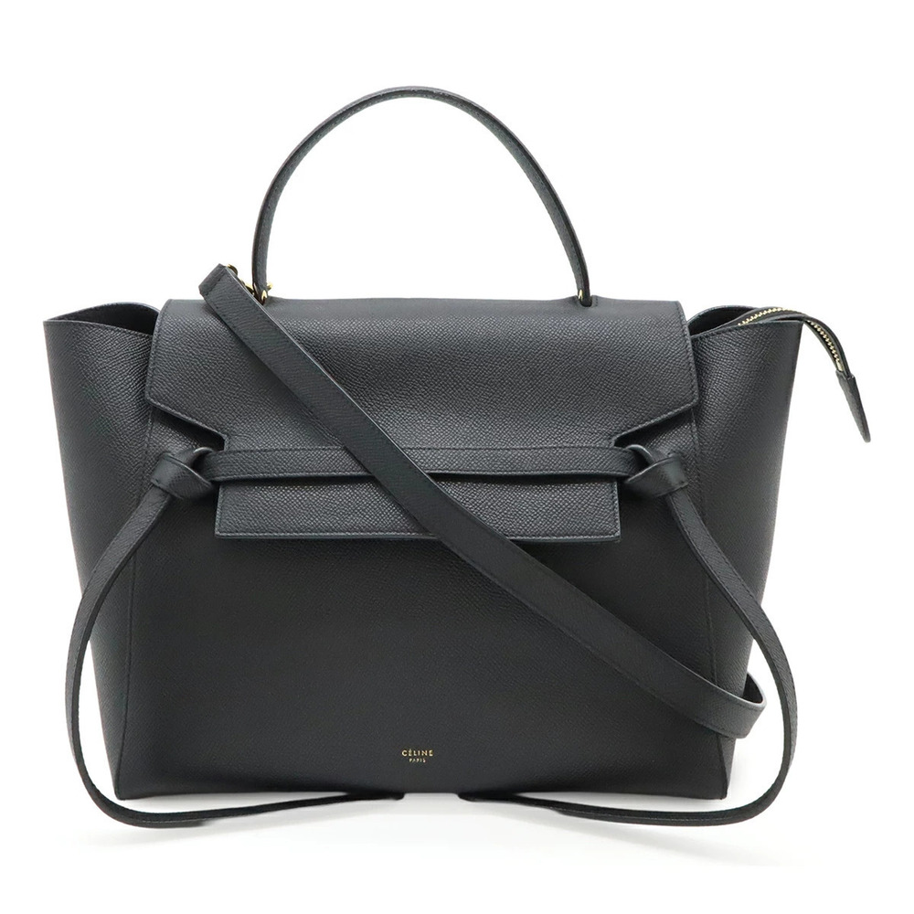 Celine Belt Bag Handbag Shoulder Leather Black
